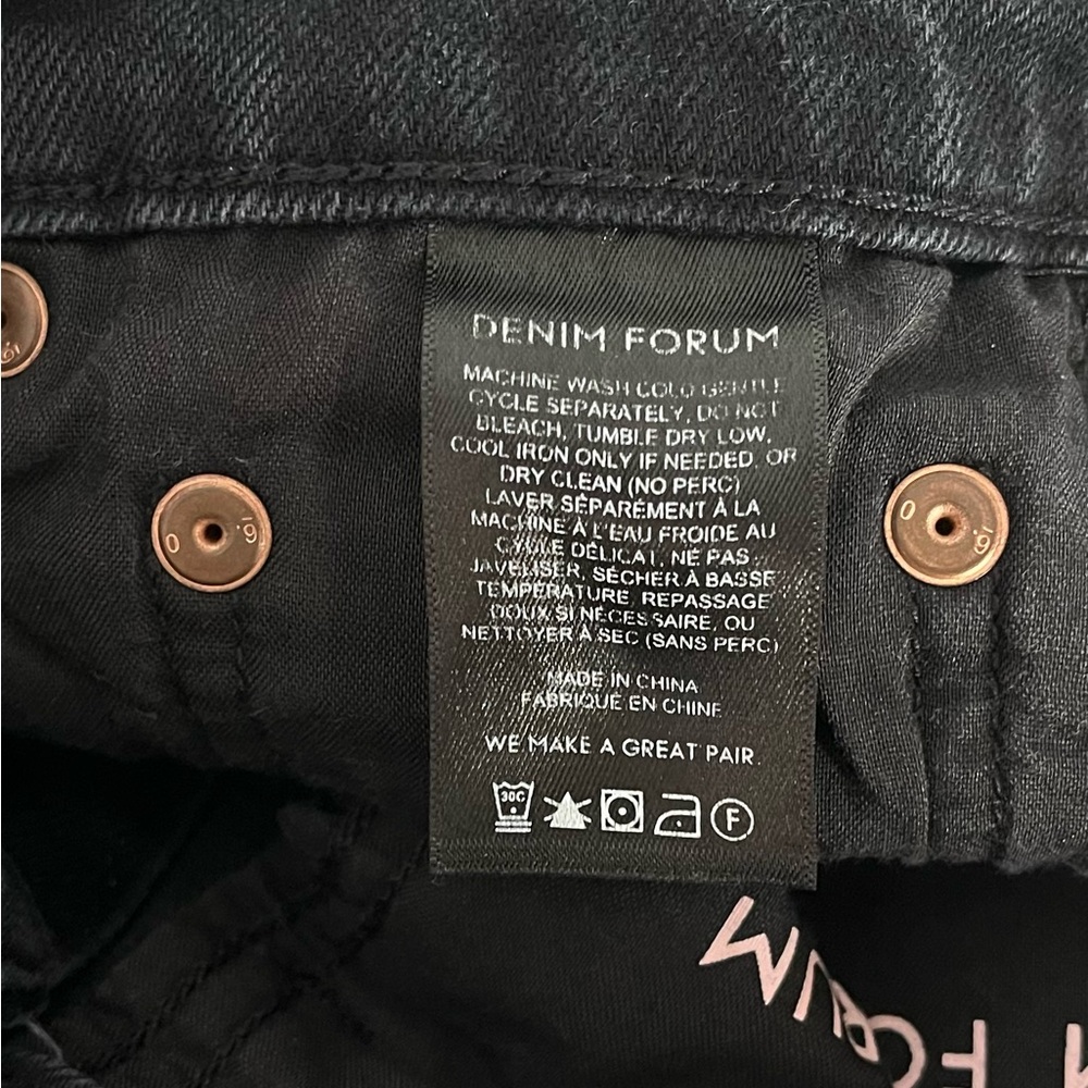Aritzia Denim Forum Black The Yoko‎ High Rise Slim Jeans Size 26 - Picture 11 of 16